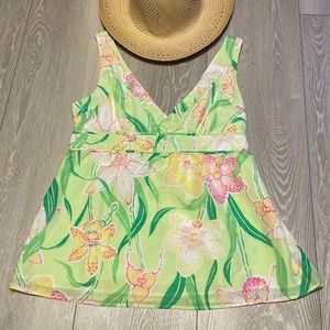 Vintage Lilly Pulitzer orchid print top